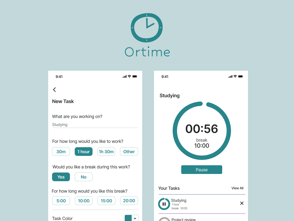 Ortime bootcamp project cover